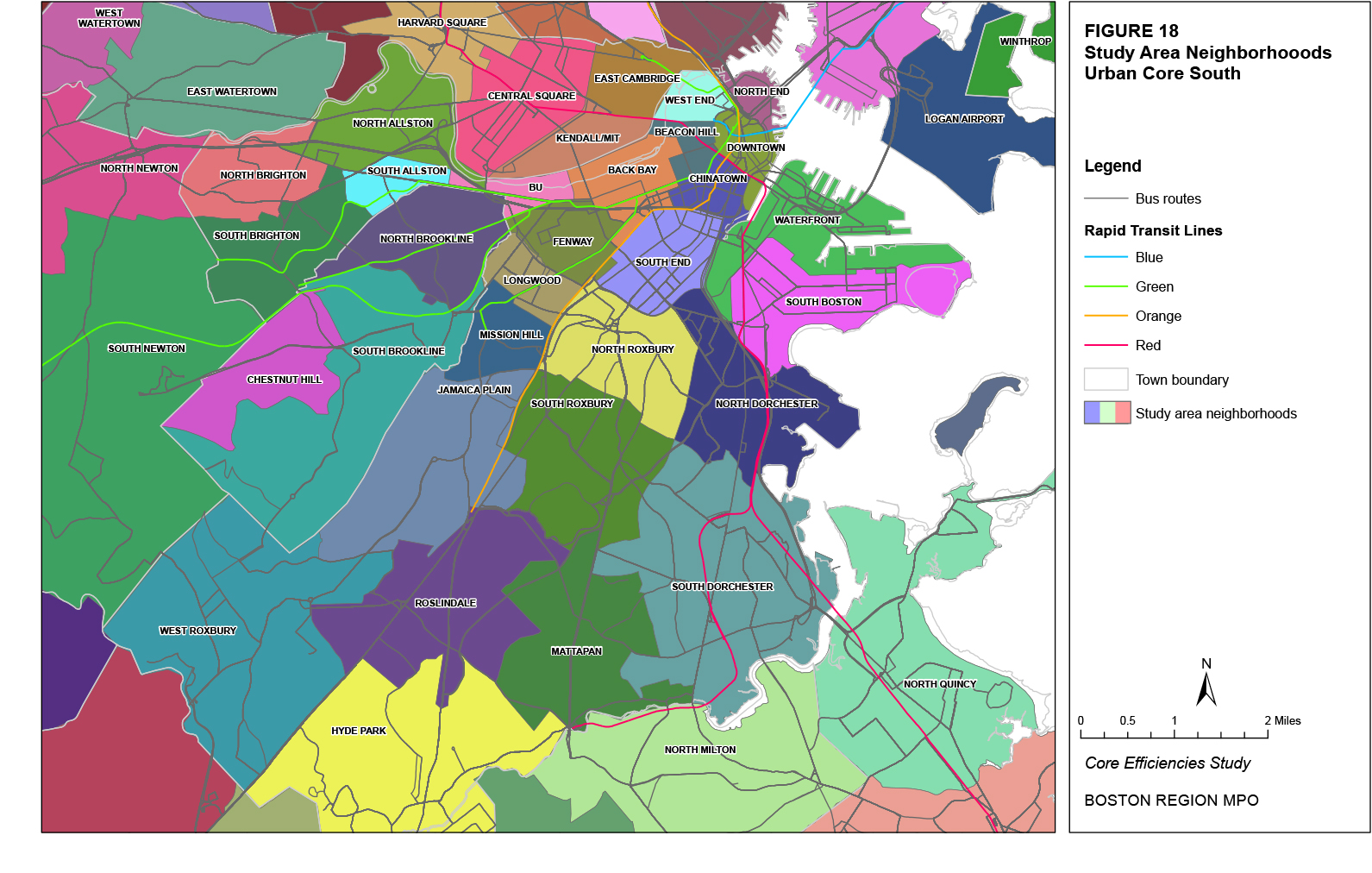 This map shows the southern urban-core neighborhoods.